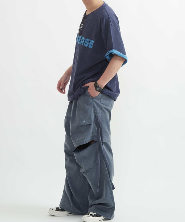 2WAY DETACHABLE DENIM WIDE CARGO PANTS 詳細画像 25