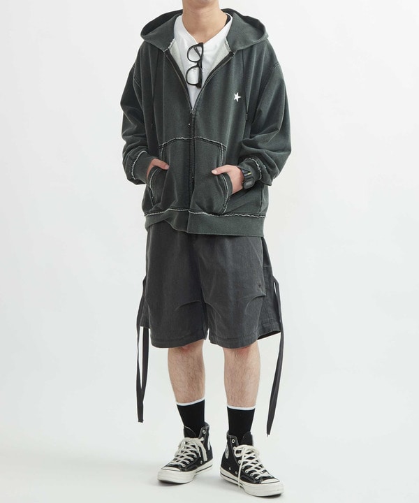 2WAY DETACHABLE DENIM WIDE CARGO PANTS 詳細画像 29