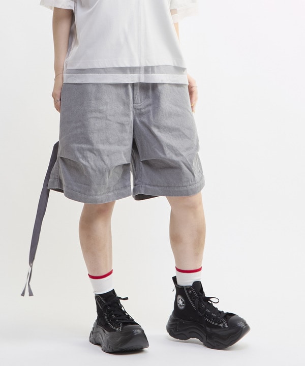 2WAY DETACHABLE DENIM WIDE CARGO PANTS 詳細画像 8
