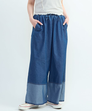 LIGHT DENIM WIDE PANTS