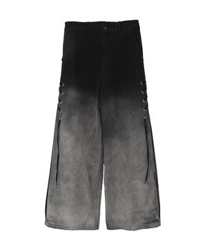 FADE COLOR LACE-UP PANTS