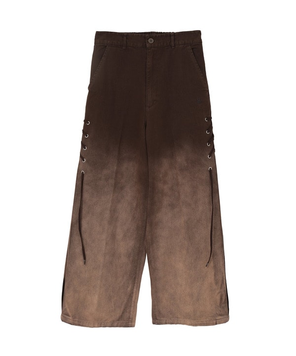 FADE COLOR LACE-UP PANTS 詳細画像 ブラウン 1