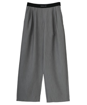 WAIST LOGO WIDE SLACKS PANTS