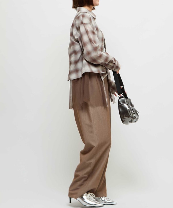 WAIST LOGO WIDE SLACKS PANTS 詳細画像 9