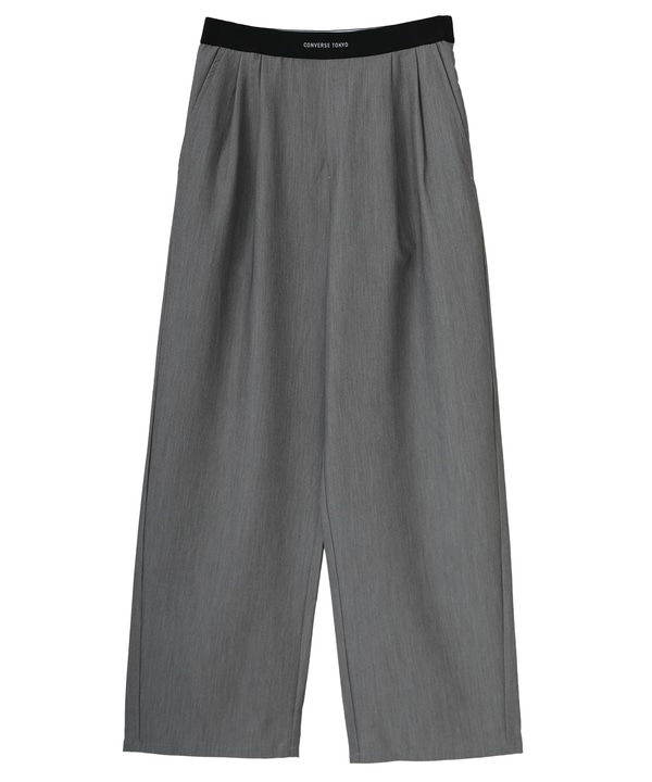 WAIST LOGO WIDE SLACKS PANTS 詳細画像 グレー 1