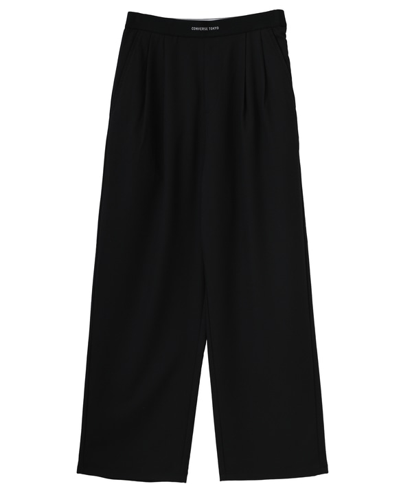 WAIST LOGO WIDE SLACKS PANTS 詳細画像 ブラック 1