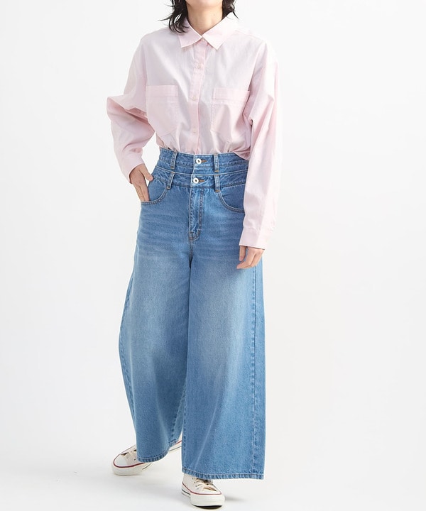 【HL】DOUBLE WAIST WIDE DENIM PANTS 詳細画像 1