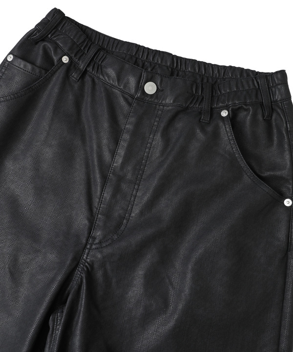FAKE LEATHER COTTON STRAIGHT PANTS 詳細画像 10