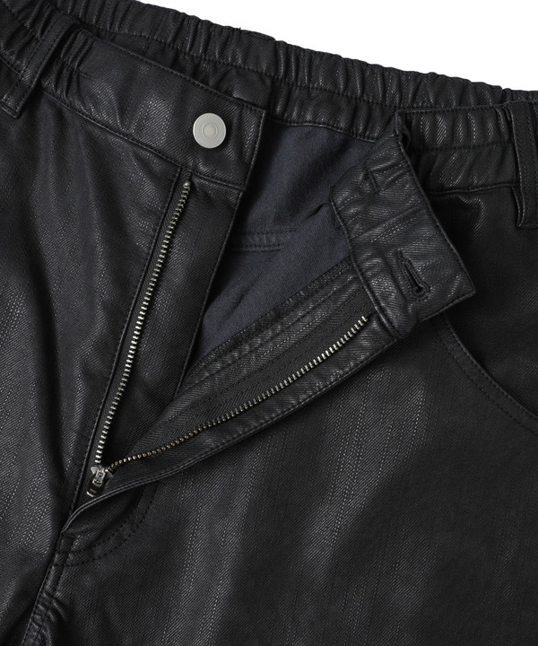 FAKE LEATHER COTTON STRAIGHT PANTS 詳細画像 11