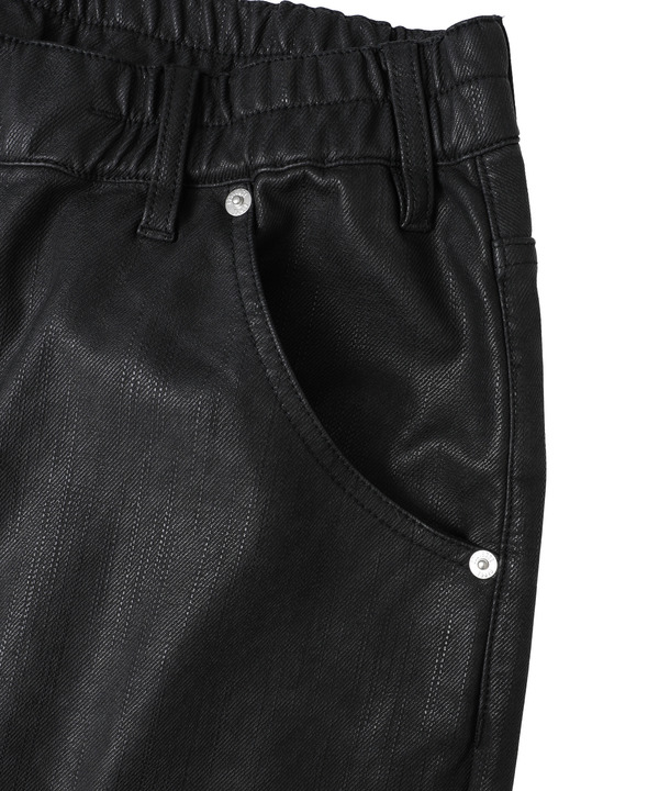 FAKE LEATHER COTTON STRAIGHT PANTS 詳細画像 12