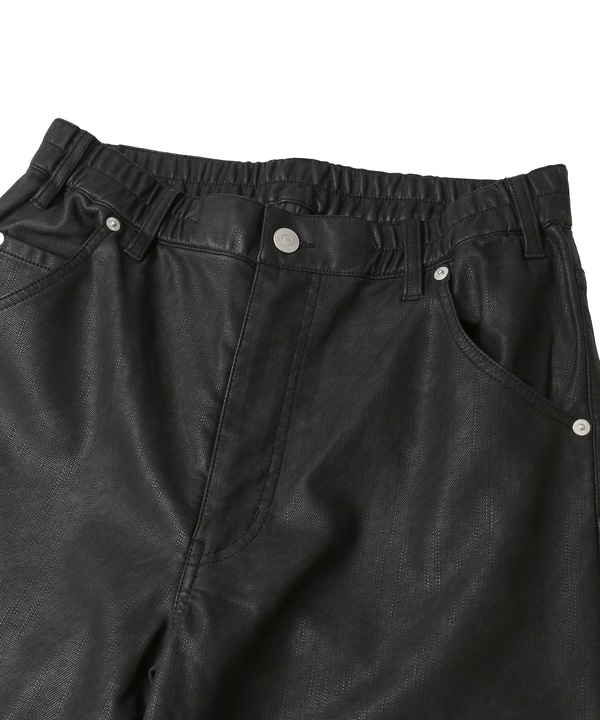 FAKE LEATHER COTTON STRAIGHT PANTS 詳細画像 17