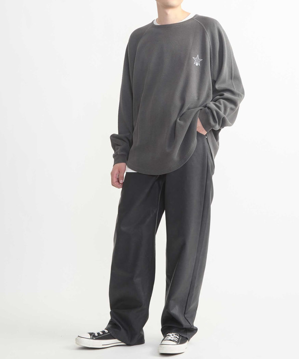 FAKE LEATHER COTTON STRAIGHT PANTS 詳細画像 5