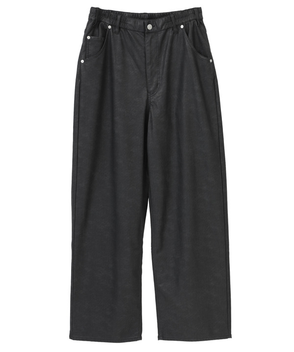 FAKE LEATHER COTTON STRAIGHT PANTS 詳細画像 8