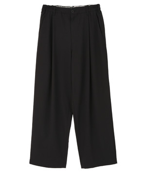 WOOL BLEND TUCK SLACKS