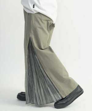 SIDE ZIP PLEATED PANTS