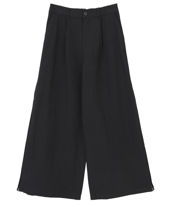 SIDE ZIP PLEATED PANTS 詳細画像 ブラック 1