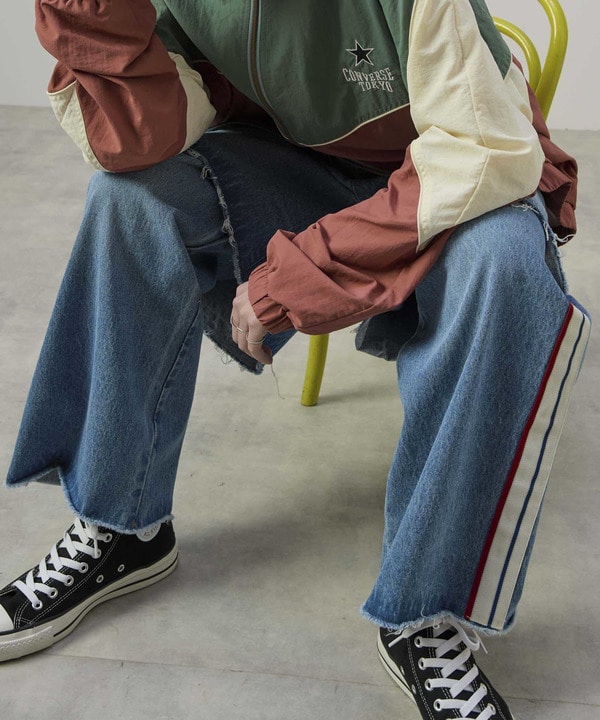 SIDE LINE LAYERED DENIM PANTS 詳細画像 1