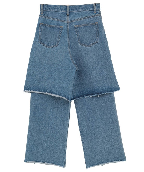 SIDE LINE LAYERED DENIM PANTS 詳細画像 8