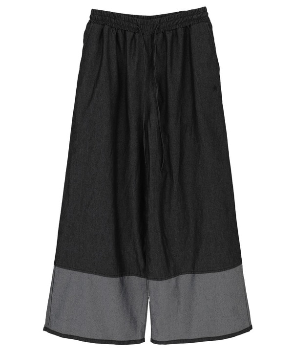 LIGHT DENIM WIDE PANTS 詳細画像 ブラック 1