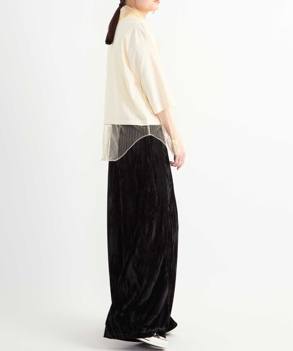 CRUSH VELOUR WIDE EASY PANTS 詳細画像 2