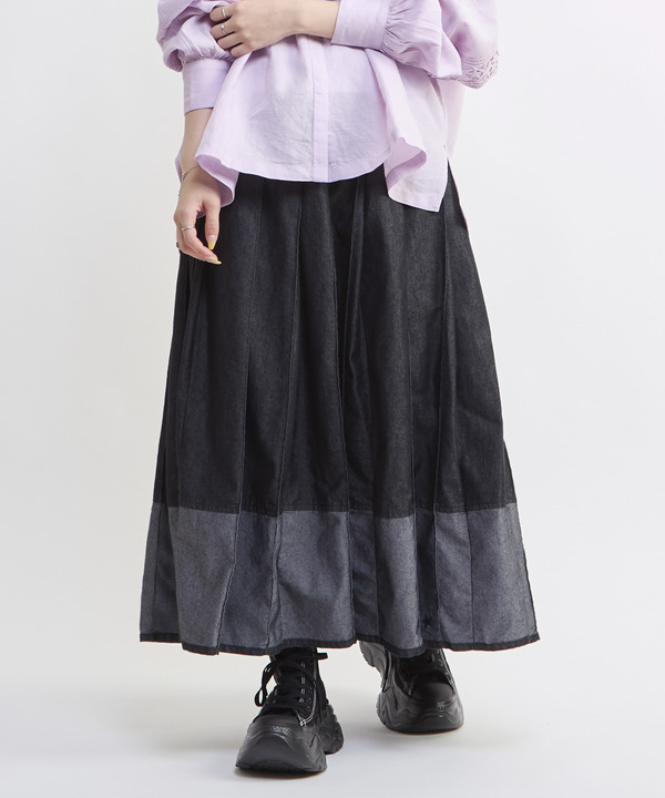 LIGHT DENIM PLEATED SKIRT 詳細画像 10
