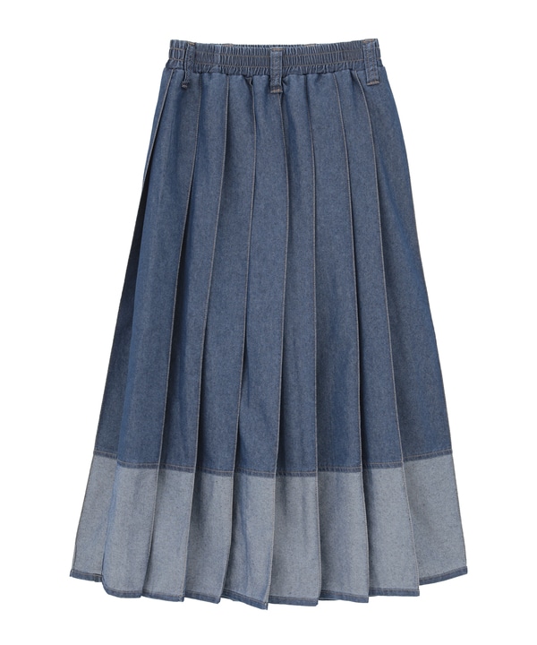 LIGHT DENIM PLEATED SKIRT 詳細画像 12