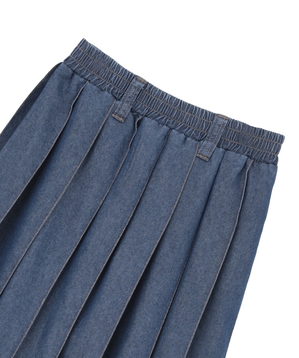 LIGHT DENIM PLEATED SKIRT 詳細画像 13