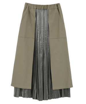  DOCKING LAYERED PLEATS SKIRT