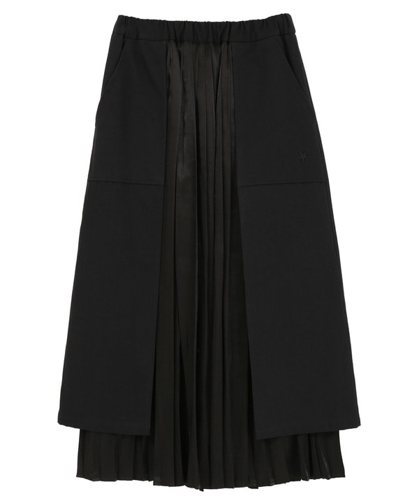  DOCKING LAYERED PLEATS SKIRT 詳細画像 ブラック 1