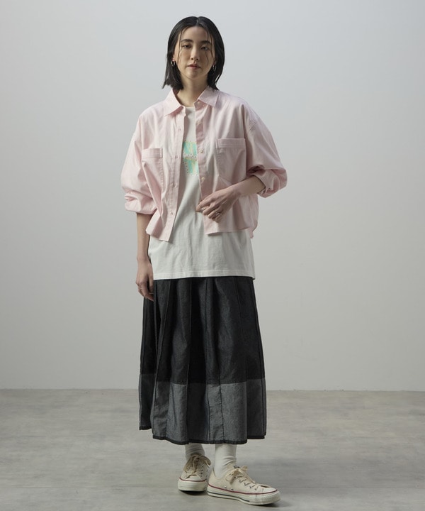 LIGHT DENIM PLEATED SKIRT 詳細画像 12