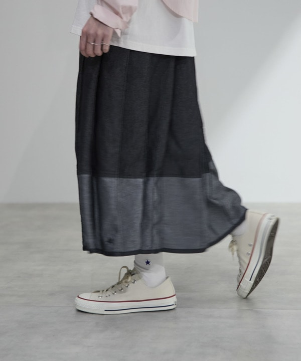 LIGHT DENIM PLEATED SKIRT 詳細画像 13