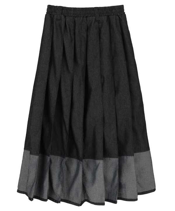 LIGHT DENIM PLEATED SKIRT 詳細画像 6