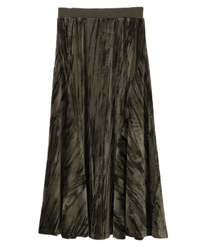 CRUSH VELOUR FLARE SKIRT