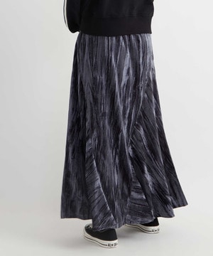 CRUSH VELOUR FLARE SKIRT