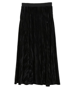 CRUSH VELOUR FLARE SKIRT