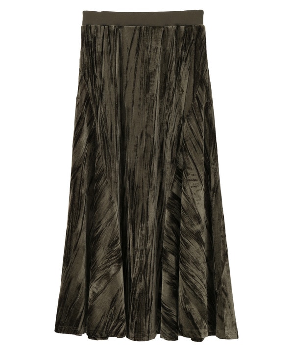 CRUSH VELOUR FLARE SKIRT 詳細画像 1