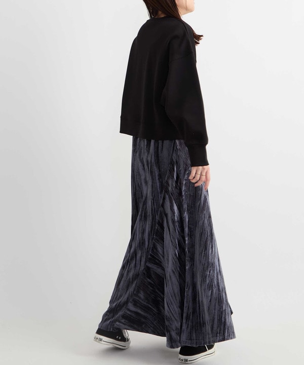 CRUSH VELOUR FLARE SKIRT 詳細画像 13