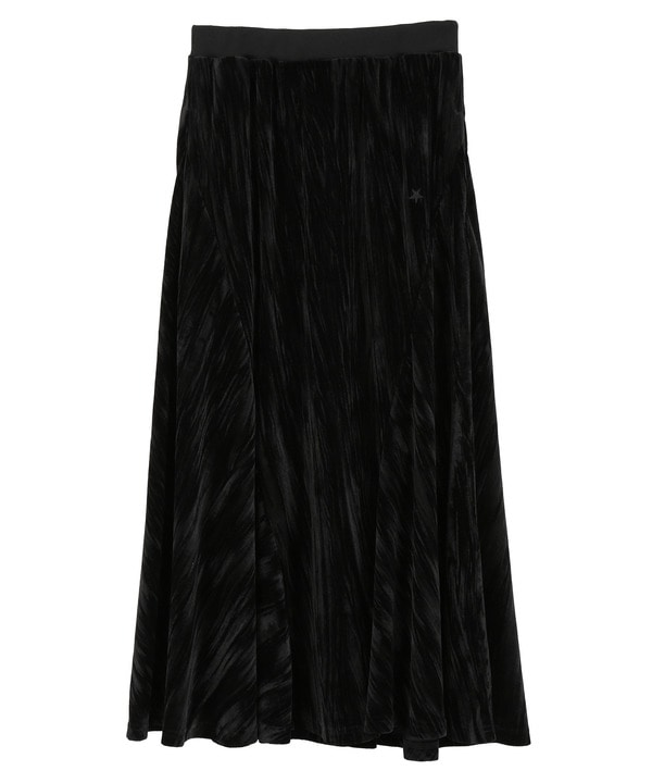 CRUSH VELOUR FLARE SKIRT 詳細画像 4