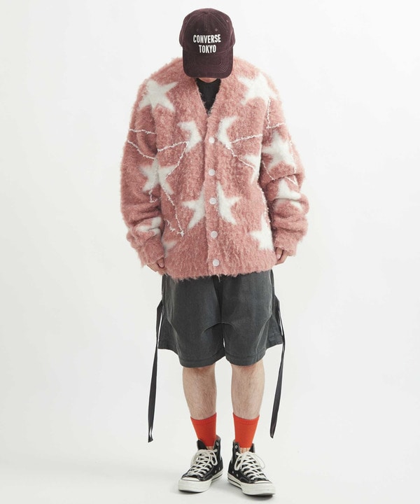 STAR★ ALLOVER STITCH KNIT CARDIGAN 詳細画像 1