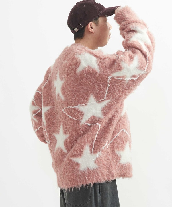 STAR★ ALLOVER STITCH KNIT CARDIGAN 詳細画像 2