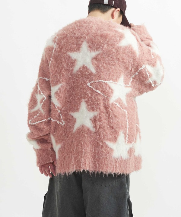 STAR★ ALLOVER STITCH KNIT CARDIGAN 詳細画像 3