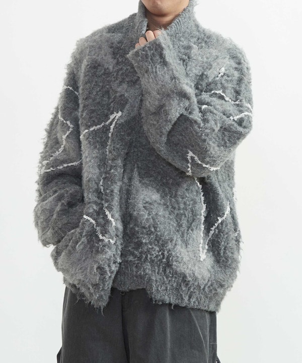 STAR★ ALLOVER STITCH ZIP-UP KNIT CARDIGAN 詳細画像 10