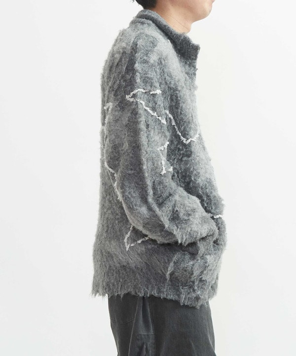 STAR★ ALLOVER STITCH ZIP-UP KNIT CARDIGAN 詳細画像 11