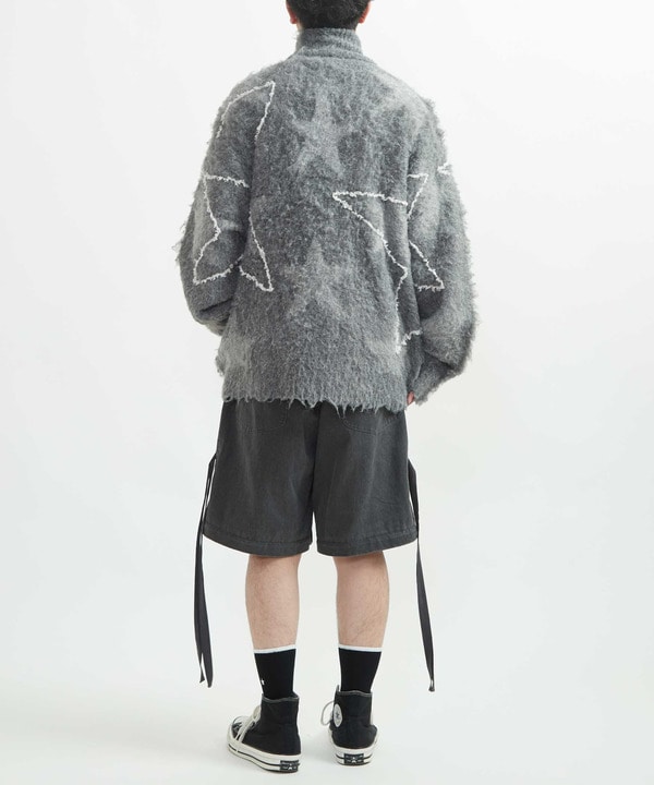 STAR★ ALLOVER STITCH ZIP-UP KNIT CARDIGAN 詳細画像 12