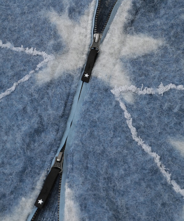 STAR★ ALLOVER STITCH ZIP-UP KNIT CARDIGAN 詳細画像 3
