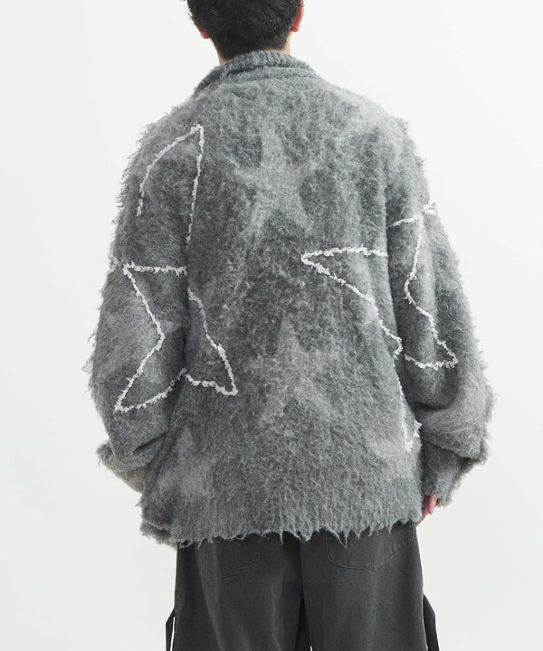 STAR★ ALLOVER STITCH ZIP-UP KNIT CARDIGAN 詳細画像 8