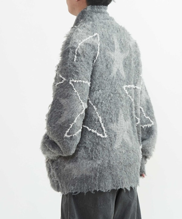 STAR★ ALLOVER STITCH ZIP-UP KNIT CARDIGAN 詳細画像 9