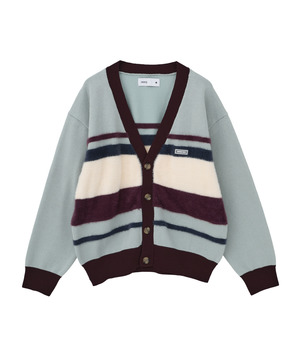 HL BORDER KNIT CARDIGAN