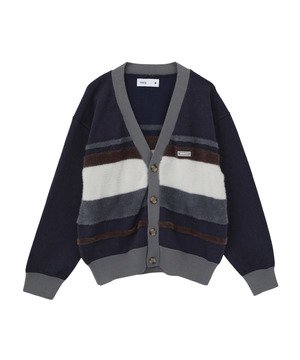 HL BORDER KNIT CARDIGAN