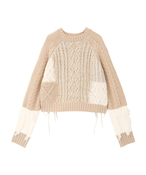 PATCHWORK STITCH CABLE KNIT